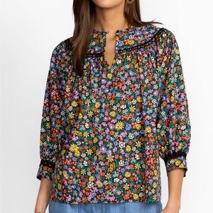 Johnny Was | Risa Poplin Ditzy Floral Blouse - NWT